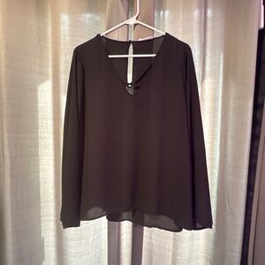 Lush sheer black blouse